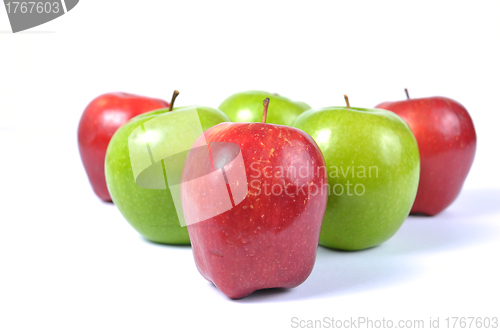 Image of red and green apples