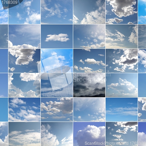 Image of Blue sky collage