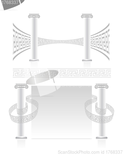 Image of Ionic Column with Greek key pattern