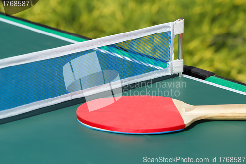 Image of small child table tennis