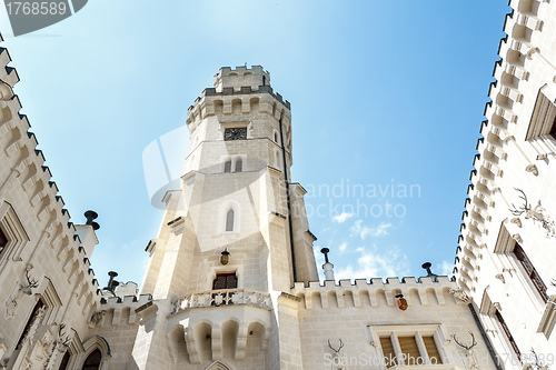 Image of Famous white castle Hluboka nad Vltavou