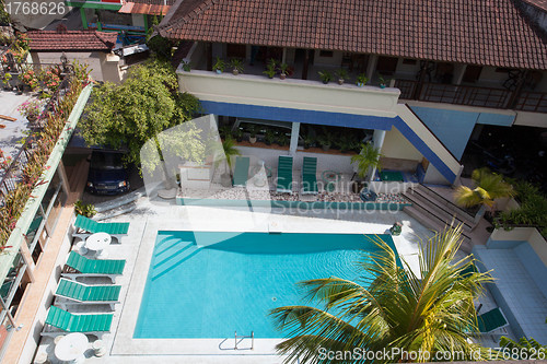 Image of swimming pool top view