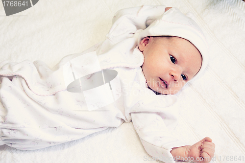 Image of bright portrait of adorable baby