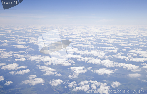 Image of Clouds, view from airplane