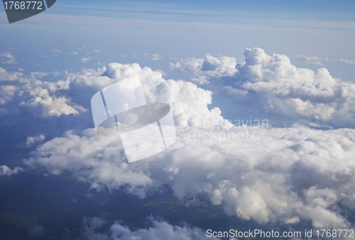 Image of Clouds, view from airplane