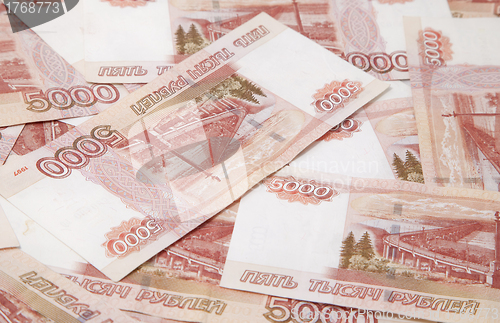 Image of Background of five thousand russian roubles bills