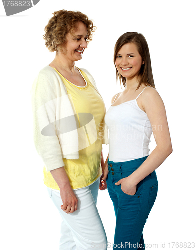 Image of Glamorous portrait of two beauties