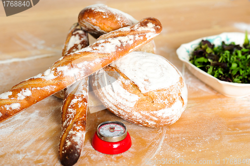 Image of Closeup of baguettes and breads