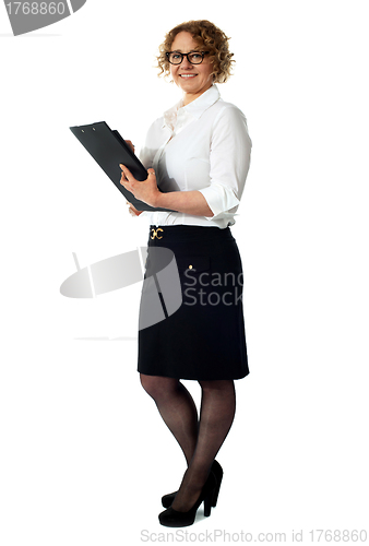 Image of Businesswoman with a document folder