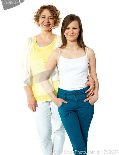 Image of Strong relationship. Mother and daughter