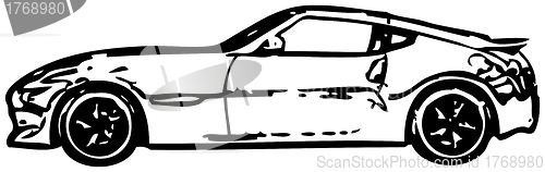Image of Sports car - rough monochrome 