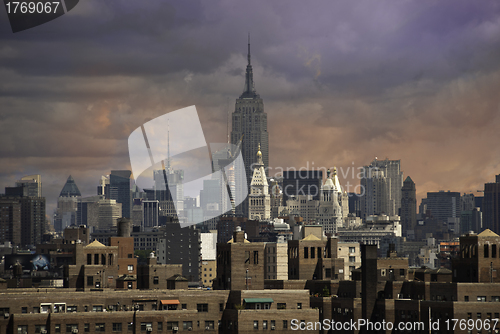 Image of View of New York City from Brooklyn Bridge
