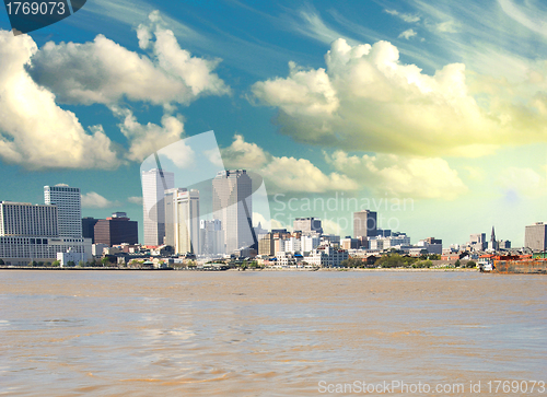 Image of New Orleans Skyline from Mississippi, Louisiana