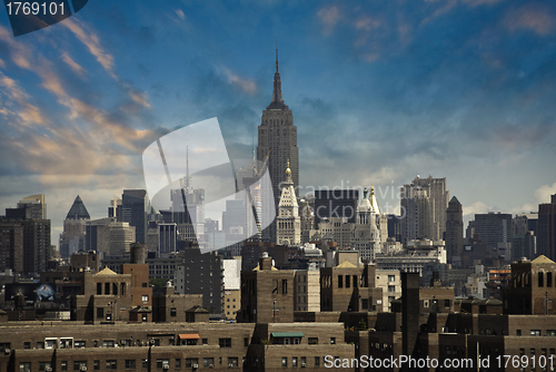 Image of Manhattan Skyline from Brooklyn Bridge
