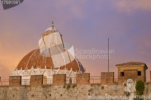 Image of View of Baptistery in Piazza dei Miracoli, Pisa