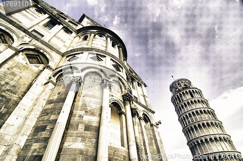 Image of Facade of the Cathedral in Miracle Square, Pisa 