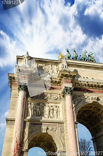 Image of Arc de Triomphe du Carrousel in Paris, Detail view