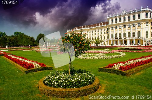 Image of Schoenbrunn Castle and Garden in Summer, Vienna