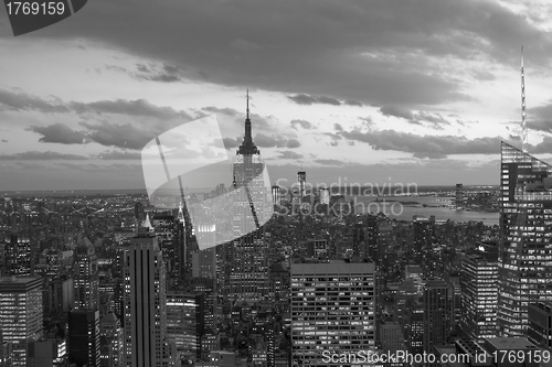 Image of Sunset over New York City Skyscrapers