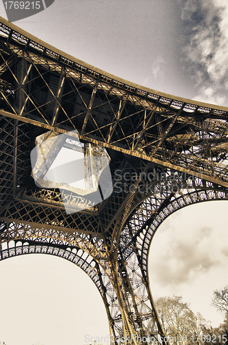 Image of Colors of Eiffel Tower in Winter