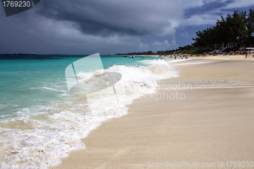Image of Beautiful Sandy Beach in the Caribbean