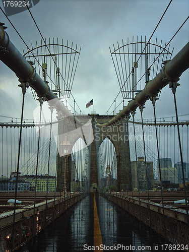 Image of Brooklyn Bridge Detail in New York