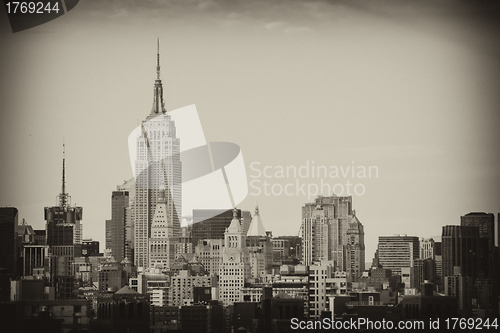 Image of New York City Manhattan Skyline and Skyscrapers