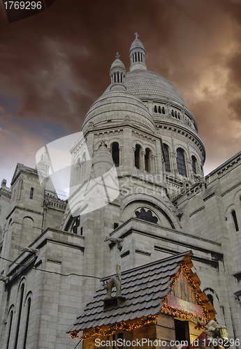 Image of Sky Colors over Sacre Coeur, Paris