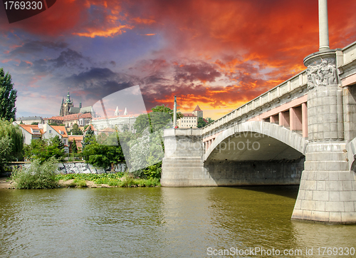 Image of Old Bridge in Prague, Czech Republic
