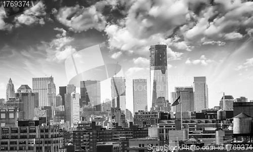 Image of City Skyline with Buildings and Skyscrapers