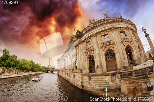 Image of Buildings along Spree River in Berlin beside the Bodemuseum 