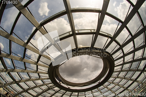 Image of Modern Dome Interior of Reichstag in Berlin, Germany's parliamen