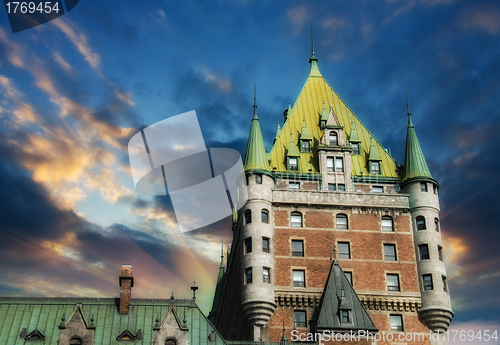 Image of View of old Quebec and the Chateau Frontenac, Quebec, Canada