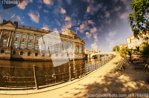 Image of Buildings along Spree River in Berlin beside the Bodemuseum 