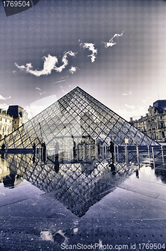 Image of Architectural Structure of Louvre Exterior