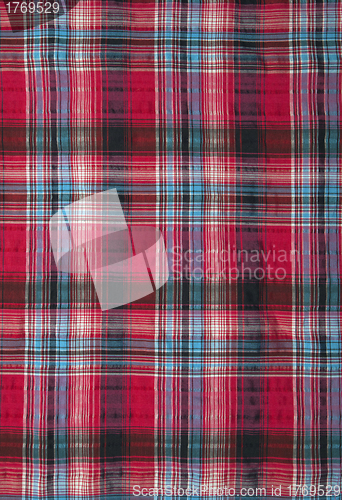 Image of Red checked fabric