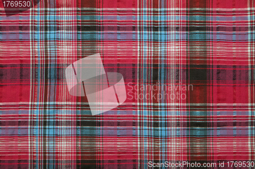 Image of Red checked fabric