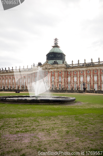 Image of fountain New Palace Sanssouci Park Potsdam Germany Europe