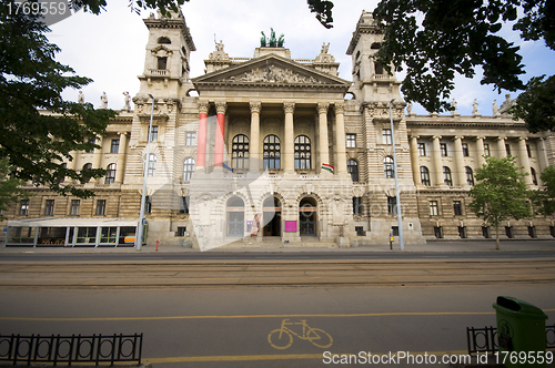 Image of Museum of Ethnography across from Parliament Budapest Hungary