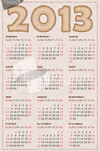 Image of Calendar 2013