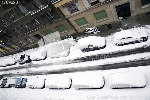 Image of Cars snowed under