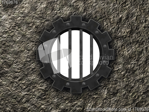 Image of gear wheel prison window