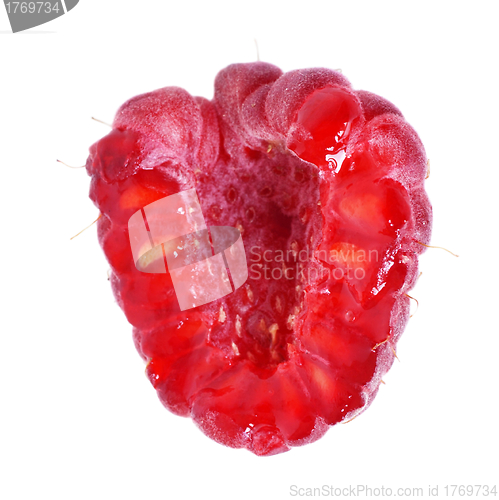 Image of Half of Red raspberry