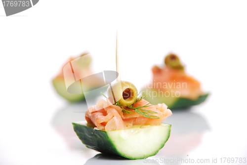 Image of appetizers with salmon