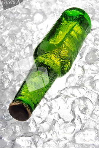 Image of bottle of beer on ice