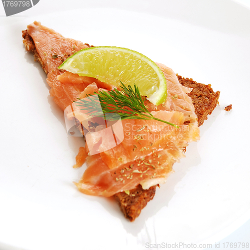 Image of Fresh salmon sandwich