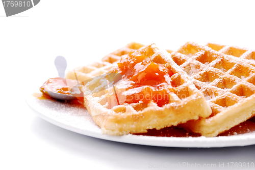 Image of freshly baked waffles 