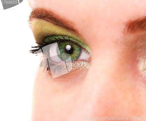 Image of female eye with make up