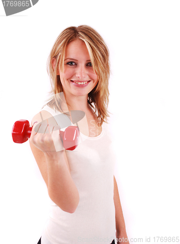 Image of exercising young woman