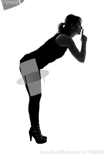 Image of stylish silhouette of caucasian woman posin